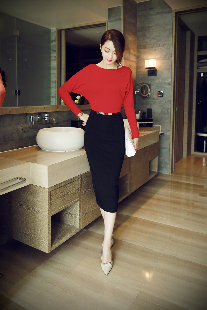 BM71173 KOREAN OL DRESS RED